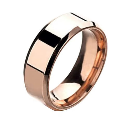 Fashion Simple Unisex Lovers Stainless Steel Mirror Finger Rings Jewelry Gifts Mirror Simple Lovers' Gift Good Glossiness Rings