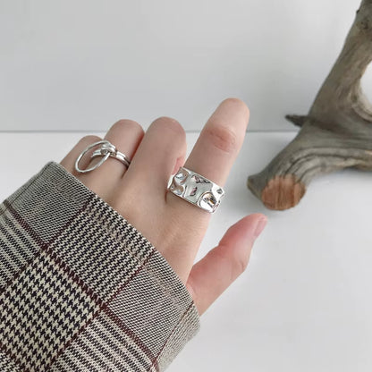 Korean Style Lover Massive Ring for Man Women Girls Elegant Jewelry Valentine'S Day Gift Wedding 2023 Trend New Fashion