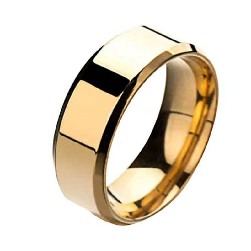 Fashion Simple Unisex Lovers Stainless Steel Mirror Finger Rings Jewelry Gifts Mirror Simple Lovers' Gift Good Glossiness Rings